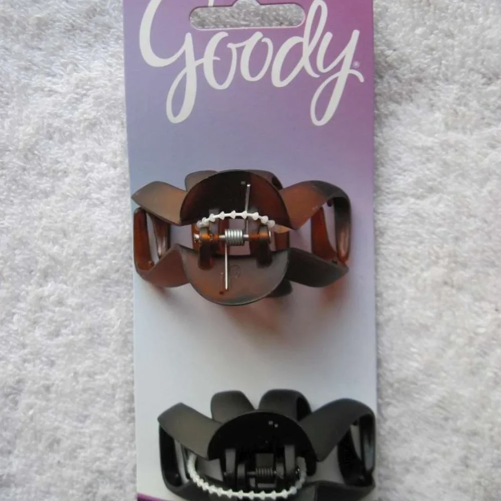 2 Goody Medium Matte Frosted Spider Octopus Plastic Jaw Claw Clips 2 1/4